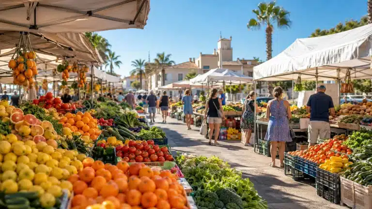 Lively Costa Blanca produce market